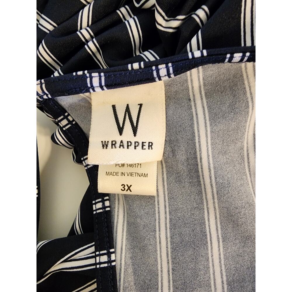 WRAPPER Blue and White Striped Sleeveless Jumper Size 3X - Picture 4 of 5